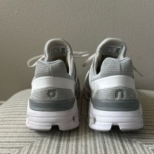 White athletic on cloud sneaker